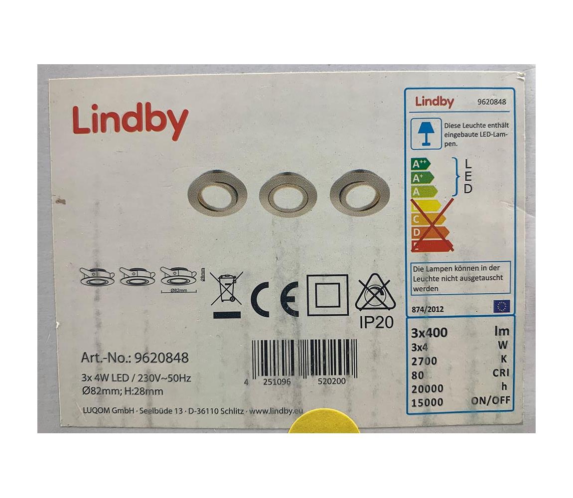 Lindby Lindby - SADA 3x LED Podhledové svítidlo ANDREJ LED/4W/230V LW1511