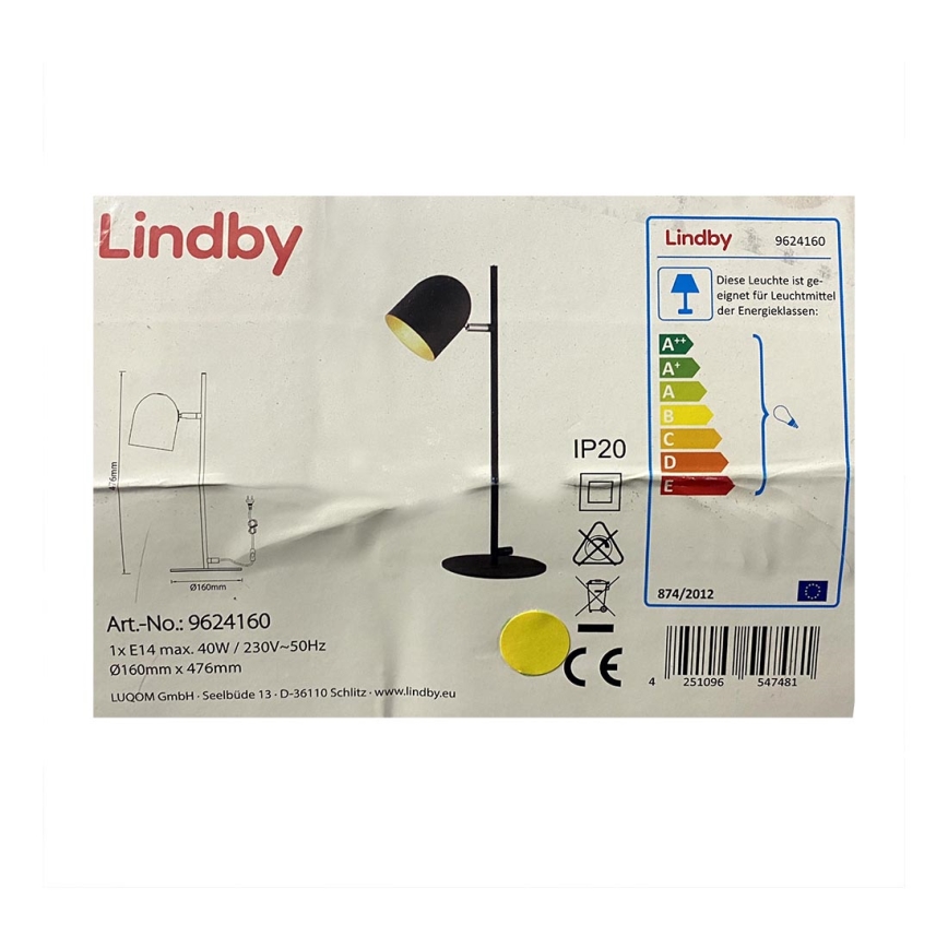 Lindby - Stolní lampa 1xE14/40W/230V