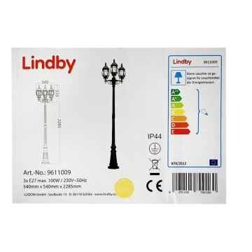 Lindby - Venkovní lampa 3xE27/100W/230V IP44