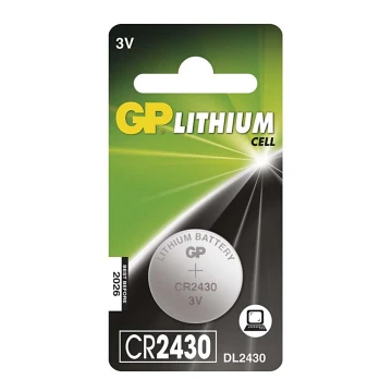 Lithiová baterie knoflíková CR2430 GP LITHIUM 3V/300 mAh