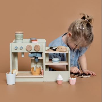 Little Dutch - Dětský dřevěný kávovar s příslušenstvím BIG