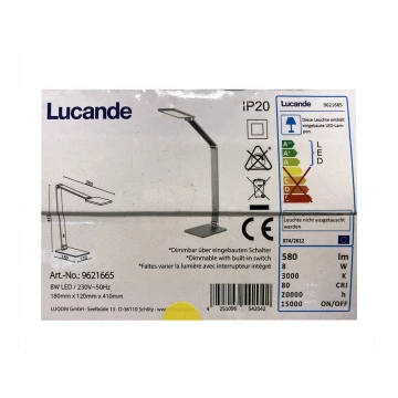 Lucande - LED Stmívatelná dotyková stolní lampa MION LED/8W/230V