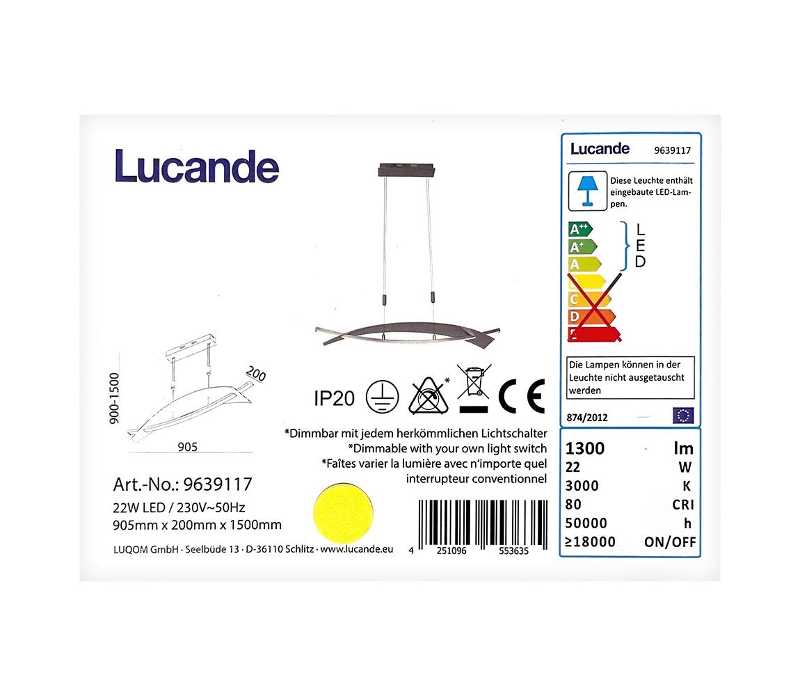 Lucande Lucande - LED Stmívatelný lustr na lanku MARIJA LED/22W/230V 