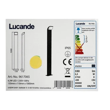 Lucande - LED Venkovní lampa TINNA LED/6,3W/230V IP65