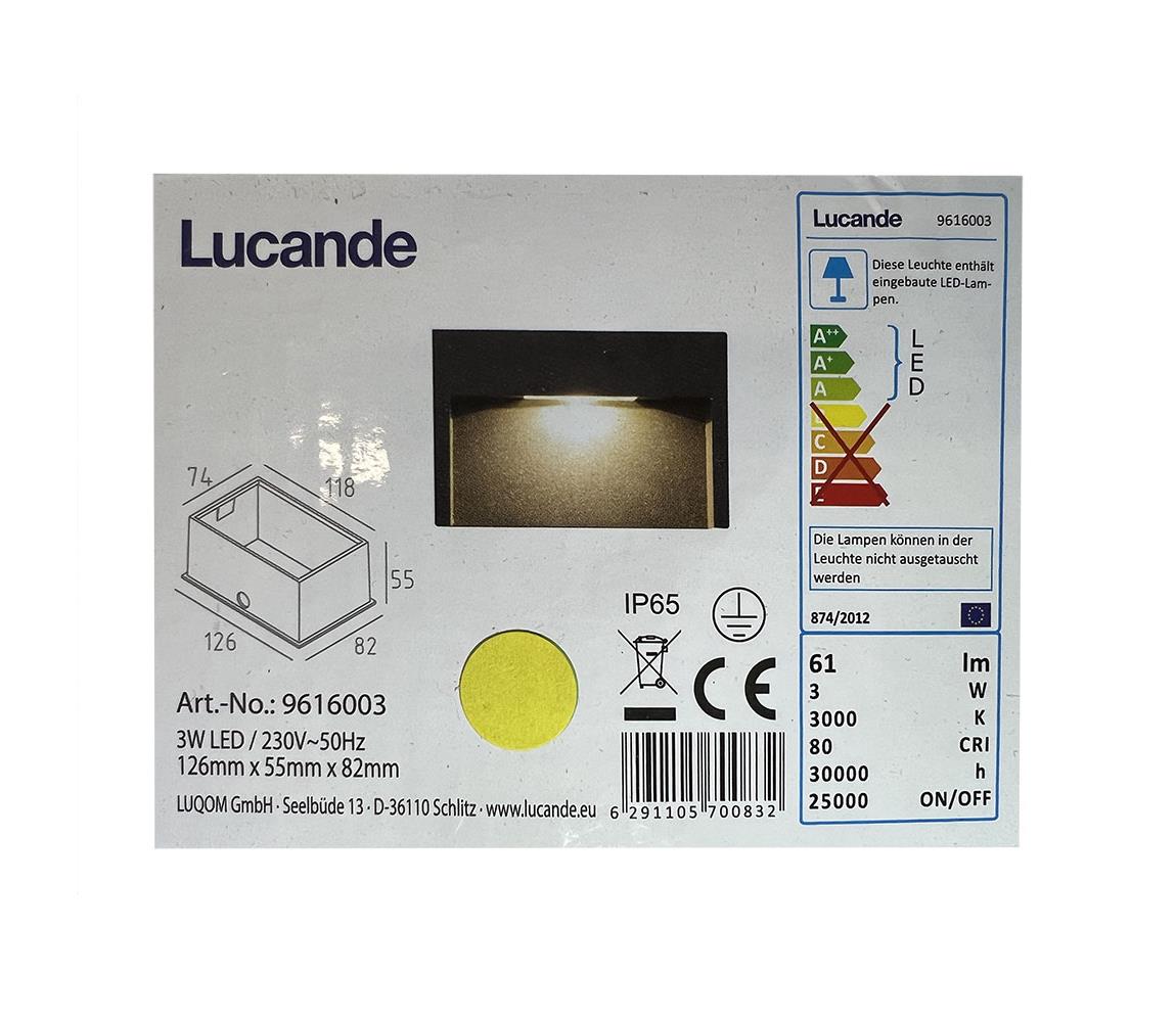 Lucande Lucande - LED Venkovní vestavné svítidlo MITJA LED/3W/230V IP65 LW0580