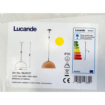 Lucande - Lustr na lanku LOURENCO 1xE27/60W/230V