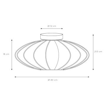 Lucide 03147/40/30 - Stropní svítidlo CORINA 1xE27/40W/230V pr. 40 cm černá