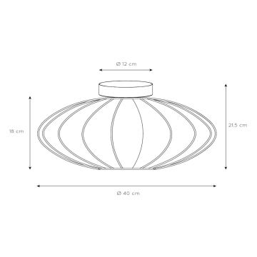 Lucide 03147/40/38 - Stropní svítidlo CORINA 1xE27/40W/230V pr. 40 cm krémová