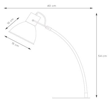 Lucide 03613/01/30 - Stolní lampa CURF 1xE27/60W/230V černá