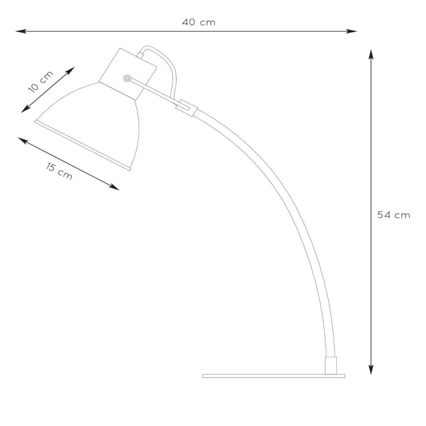 Lucide 03613/01/30 - Stolní lampa CURF 1xE27/60W/230V černá