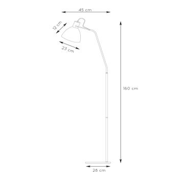 Lucide 03717/01/30 - Stojací lampa SHADI 1xE27/60W/230V černá