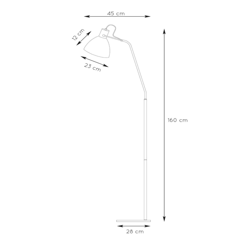 Lucide 03717/01/30 - Stojací lampa SHADI 1xE27/60W/230V černá