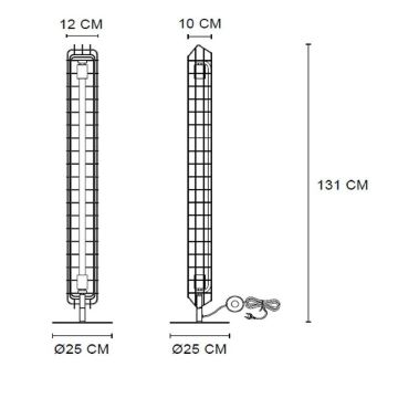 Lucide 05732/02/30 - Stojací lampa LATTICE 2xE27/40W/230V