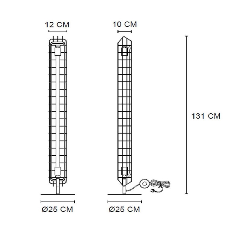 Lucide 05732/02/30 - Stojací lampa LATTICE 2xE27/40W/230V