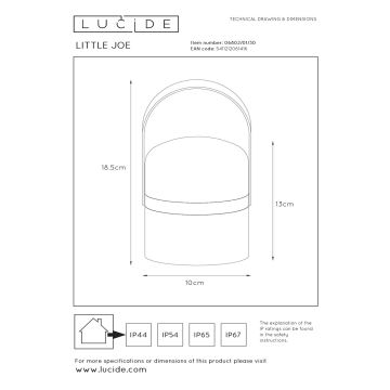 Lucide 06802/01/30 - LED Venkovní stmívatelná lampa LITTLE JOE LED/3W/230V IP44