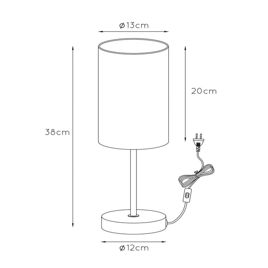 Lucide 08500/81/31 - Stolní lampa MODA 1xE27/60W/230V bílá