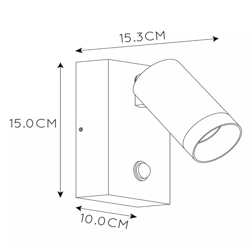 Lucide 09831/01/31 - Venkovní svítidlo se senzorem TAYLOR 1xGU10/50W/230V IP54