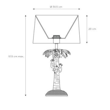 Lucide 10505/81/02 - Stolní lampa COCONUT 1xE27/40W/230V zlatá/zelená