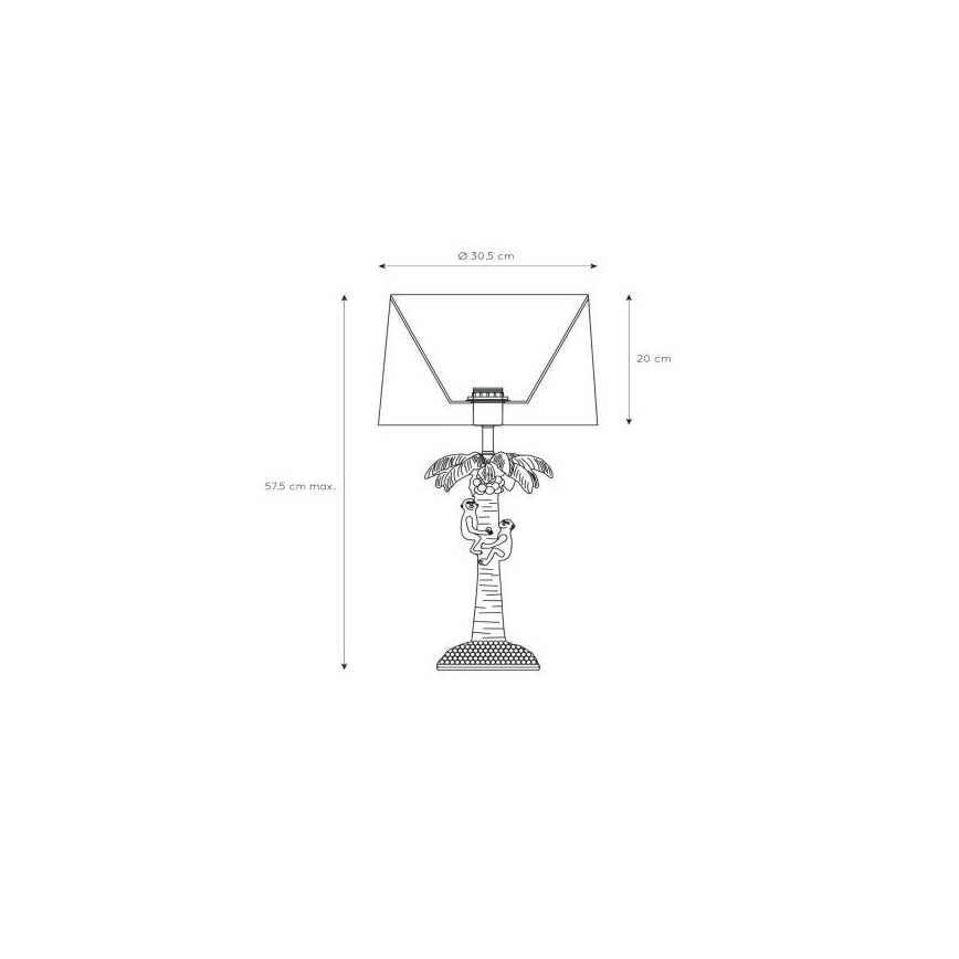 Lucide 10505/81/02 - Stolní lampa COCONUT 1xE27/40W/230V zlatá/zelená