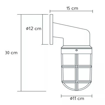 Lucide 11892/01/02 - Venkovní nástěnná lampa DUDLEY 1xE27/40W/230V IP44 zlatá