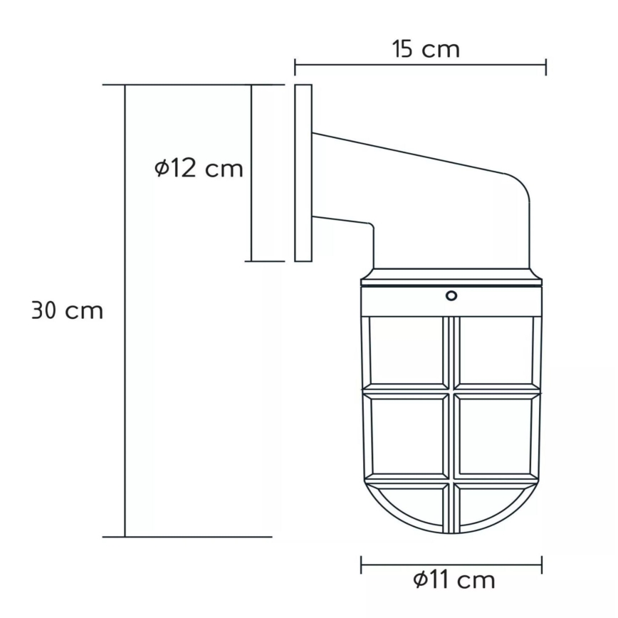 Lucide 11892/01/02 - Venkovní nástěnná lampa DUDLEY 1xE27/40W/230V IP44 zlatá