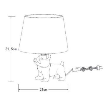 Lucide 13533/81/30 - Stolní lampa WINSTON 1xE14/40W/230V černá