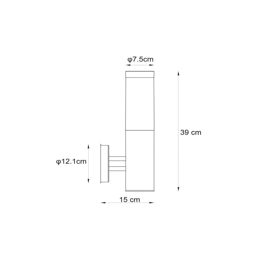 Lucide 14863/01/12 - Venkovní nástěnné svítidlo KIBO 1xE27/20W/230V IP44