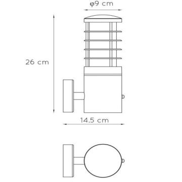 Lucide 14871/01/30 - Venkovní nástěnné svítidlo se senzorem SOLID 1xE27/60W/230V IP54