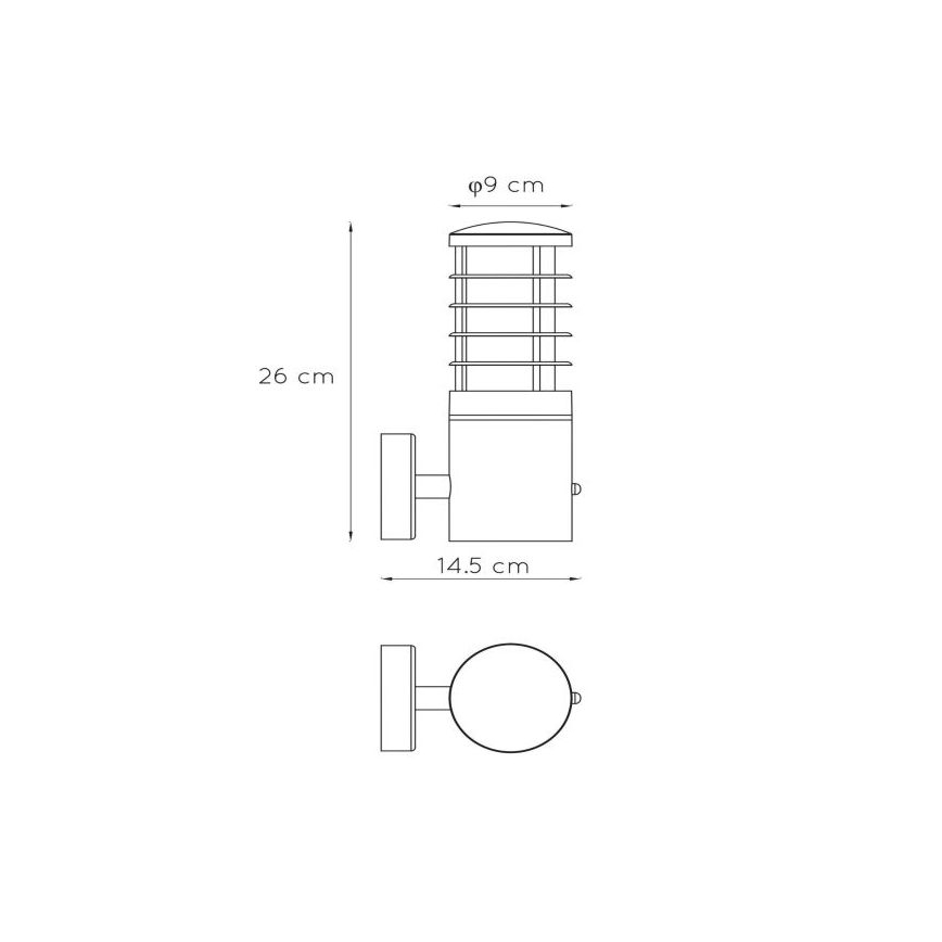 Lucide 14871/01/30 - Venkovní nástěnné svítidlo se senzorem SOLID 1xE27/60W/230V IP54