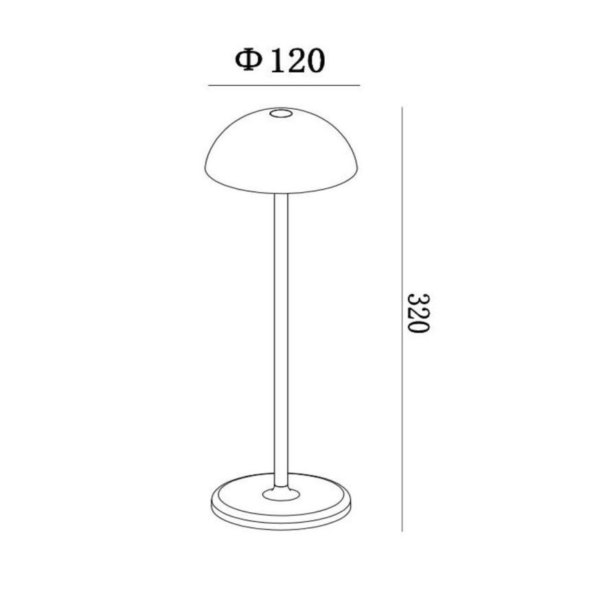 Lucide 15500/02/30 - LED Stmívatelná dotyková venkovní lampa JOY LED/1,5W/4V IP54 černá