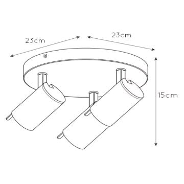 Lucide 17998/15/30 - LED Stmívatelné bodové svítidlo GRONY 3xGU10/5W/230V CRI 95