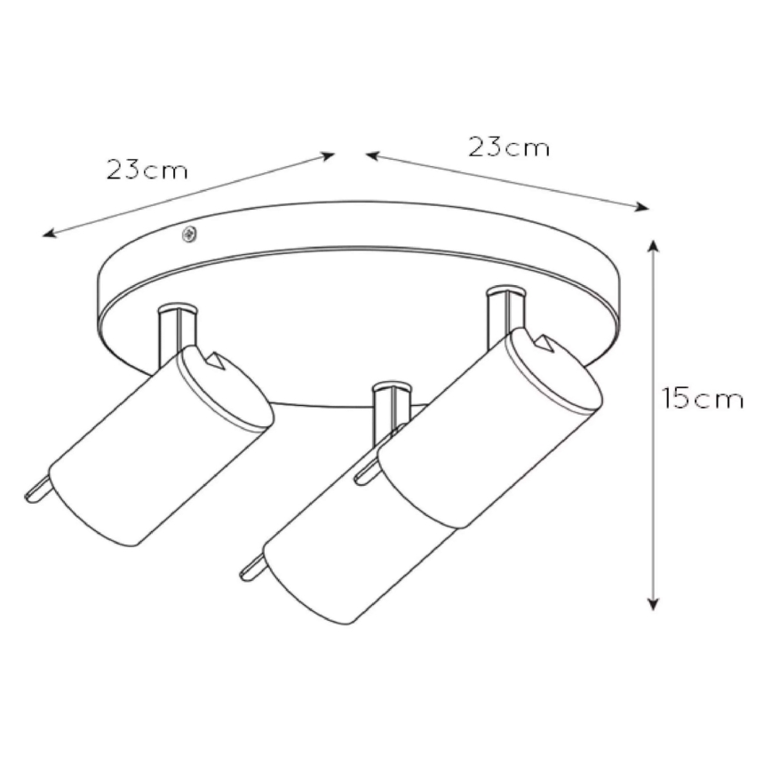 Lucide 17998/15/30 - LED Stmívatelné bodové svítidlo GRONY 3xGU10/5W/230V CRI 95