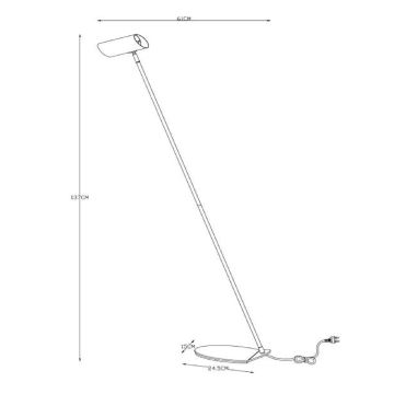 Lucide 19700/01/31 - Stojací lampa HESTER 1xGU10/7W/230V