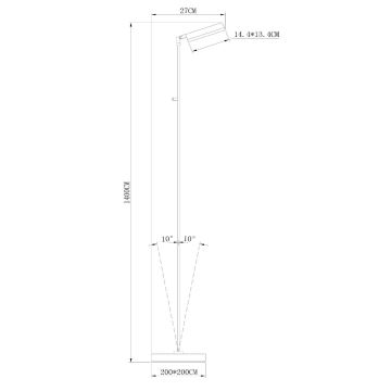 Lucide 19730/10/11 - LED Stmívatelná stojací lampa AARON LED/12W/230V chrom