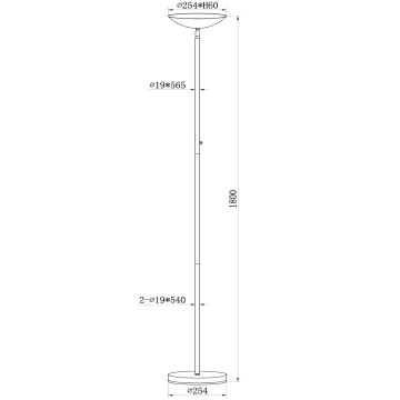 Lucide 19791/20/31 - LED Stmívatelná stojací lampa ZENITH LED/20W/230V bílá