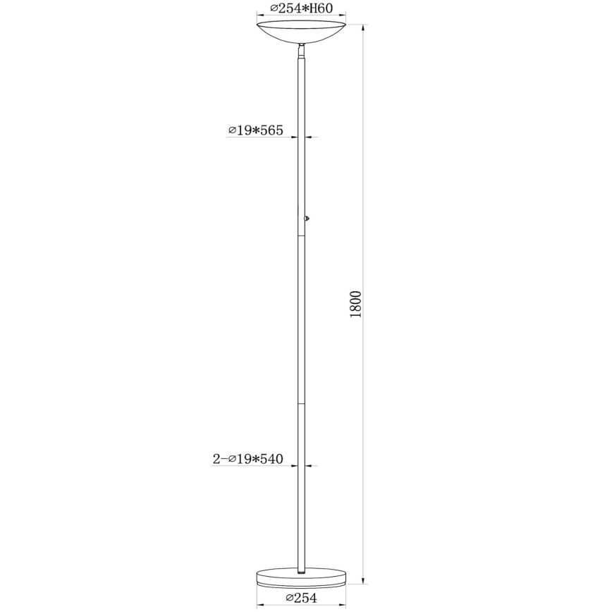 Lucide 19791/20/31 - LED Stmívatelná stojací lampa ZENITH LED/20W/230V bílá