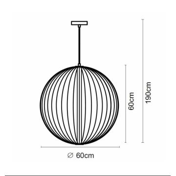 Lucide 20414/61/30 - LED Stmívatelný lustr na lanku CARBONY LED/10W/230V