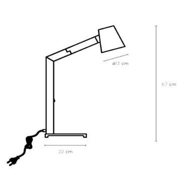 Lucide 20610/01/30 - Stolní lampa MIZUKO 1xE14/40W/230V