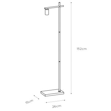 Lucide 21721/01/30 - Stojací lampa LEANNE 1xE27/40W/230V černá