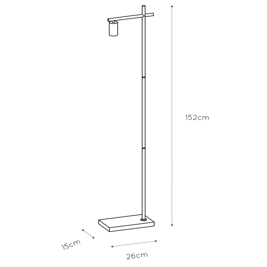 Lucide 21721/01/30 - Stojací lampa LEANNE 1xE27/40W/230V černá