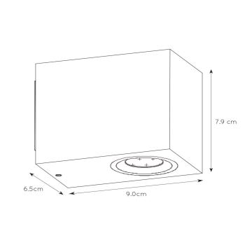 Lucide 22860/05/31 - LED Venkovní nástěnné svítidlo ZORA 1xGU10/5W/230V IP44