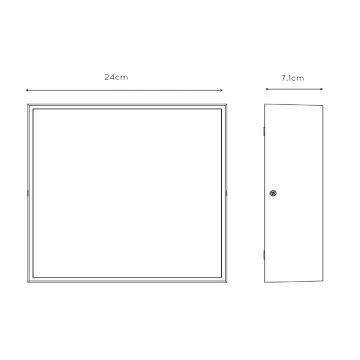 Lucide 27816/10/29 - LED Koupelnové stropní svítidlo ROXANE LED/12W/230V 24x24 cm IP54 černá