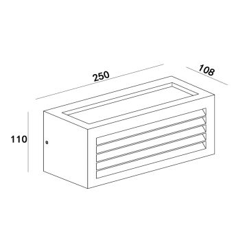 Lucide 27853/01/30 - Venkovní nástěnné svítidlo DIMO 1xE27/18W/230V IP54