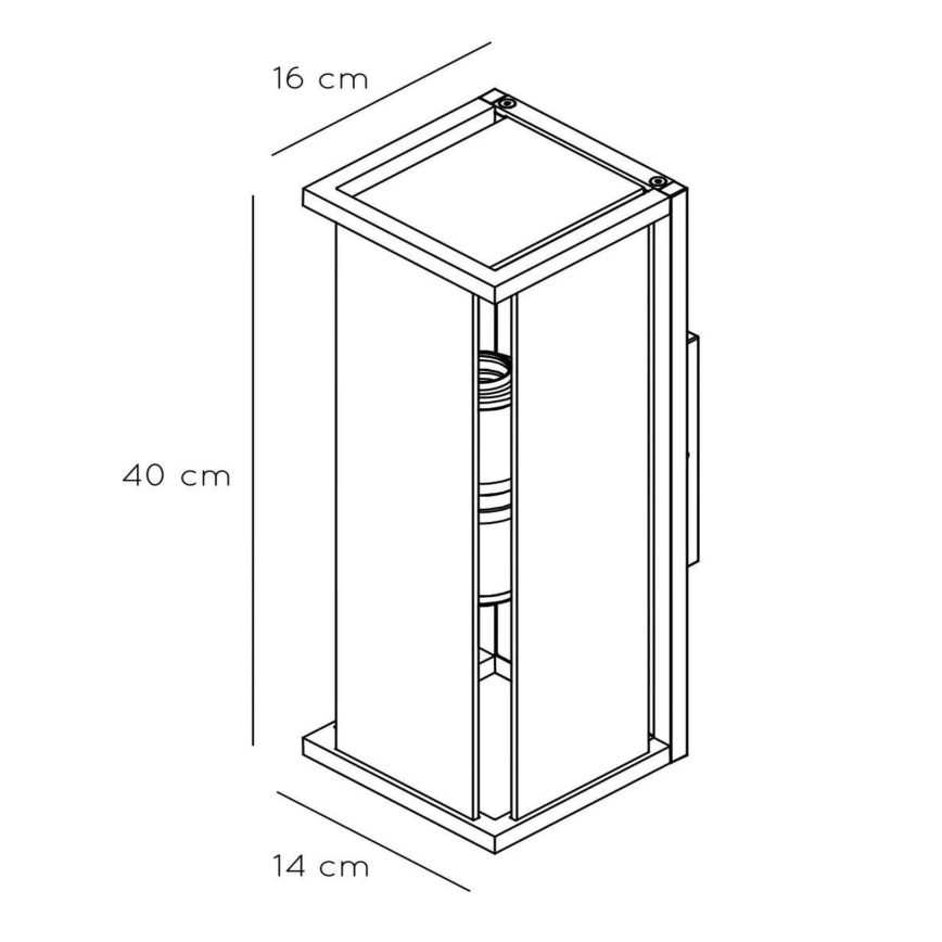 Lucide 27883/02/30 - Venkovní nástěnné svítidlo CLAIRE 2xE27/15W/230V IP54