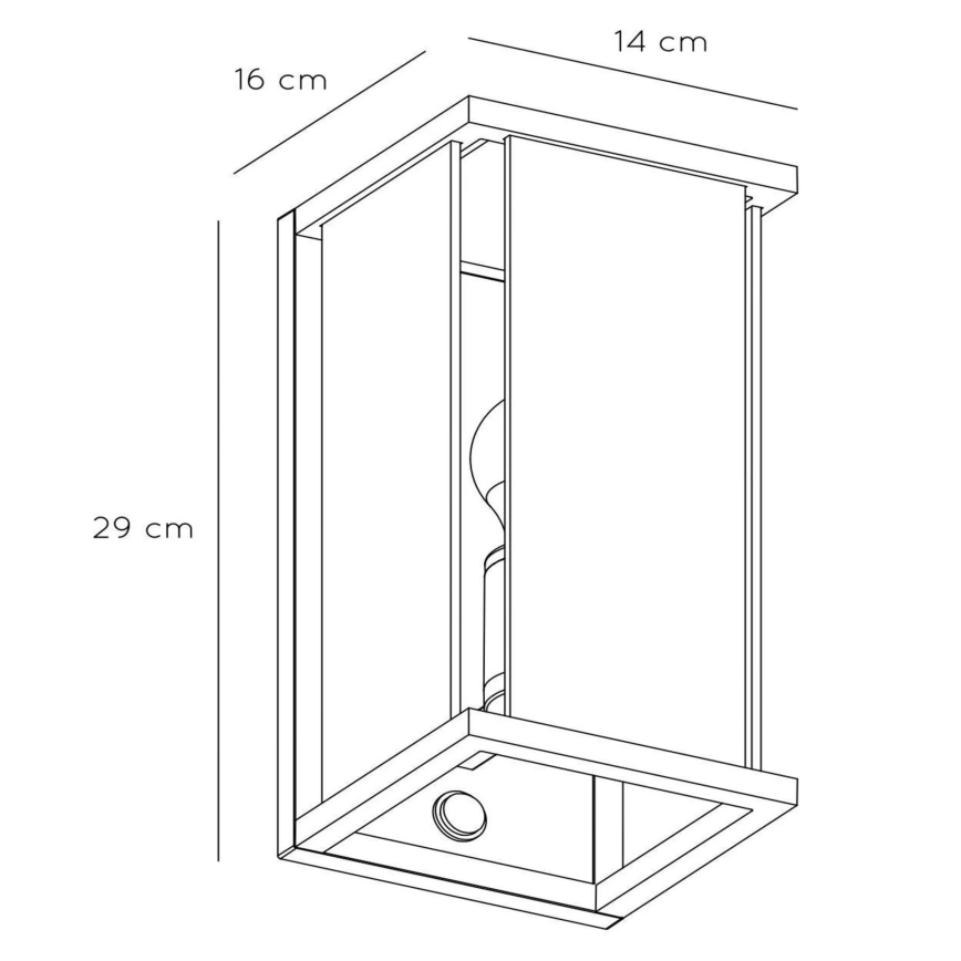 Lucide 27883/11/30 - Venkovní nástěnné svítidlo CLAIRE 1xE27/15W/230V IP54