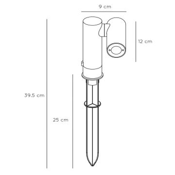 Lucide 27894/05/29 -LED Venkovní lampa TATUM LED/4,5W/230V IP65 39,5 cm antracit