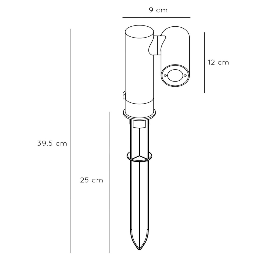 Lucide 27894/05/29 -LED Venkovní lampa TATUM LED/4,5W/230V IP65 39,5 cm antracit