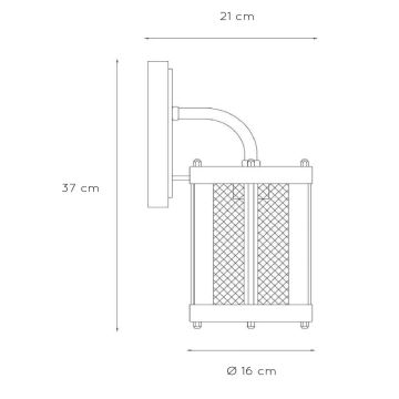 Lucide 29826/01/30 - Venkovní nástěnné svítidlo MAKKUM 1xE27/60W/230V IP23