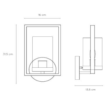 Lucide 29827/01/30 - Venkovní nástěnné svítidlo NISPEN 1xE14/40W/230V IP44