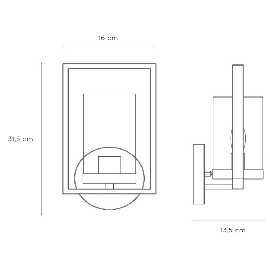 Lucide 29827/01/30 - Venkovní nástěnné svítidlo NISPEN 1xE14/40W/230V IP44